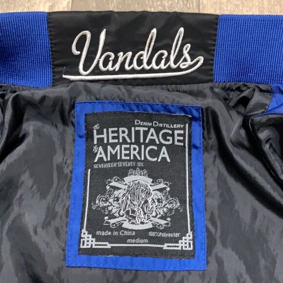 Mens Heritage By America 76’ Vandals Patriotic Full‎ Zip Lightweight Jacket - Picture 6 of 9